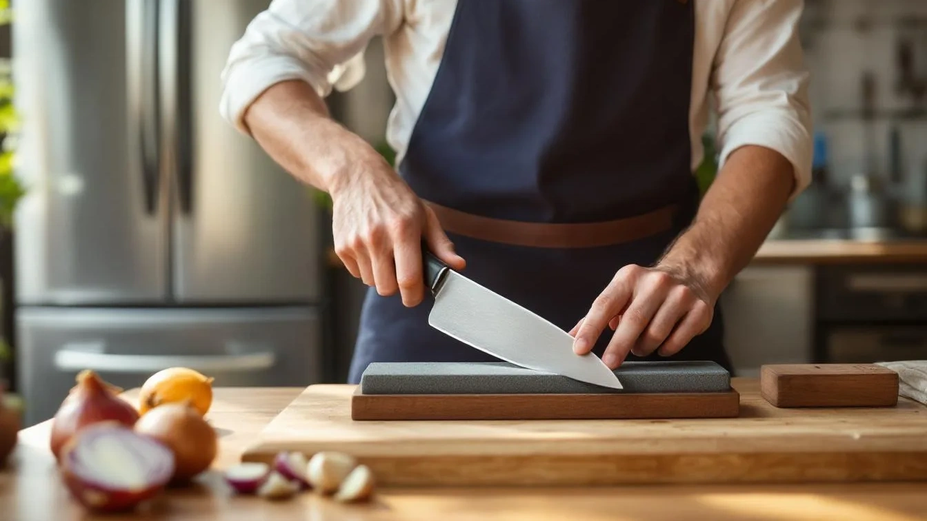 Messenspecialist onthult hoe je een bot keukenmes in minuten vlijmscherp maakt